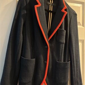 rag & bone Black Blazer with Red Trim